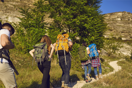 Recreational Safety - Group of people hiking